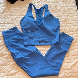 Gymshark x Whitney Simmons Blue Sports Bra and Leggings Set